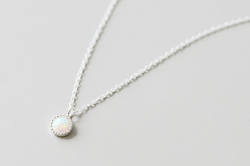 Tiny Opal Necklace