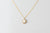 Gold White Opal Cz Sun Necklace
