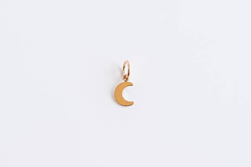 Perfect Fit Gold Filled Flat Moon Charm