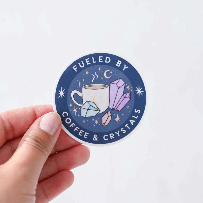 Fueled By Coffee & Crystals Sticker
