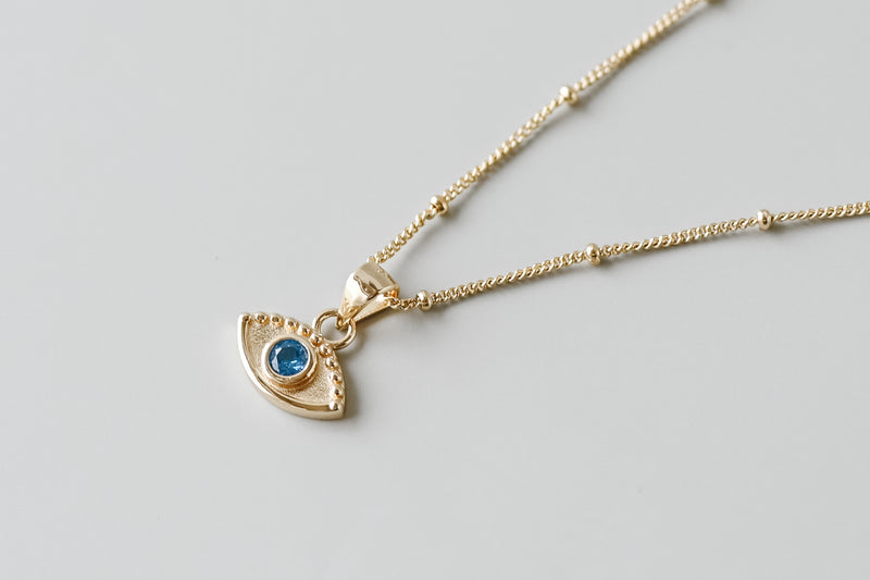 Gold Protection Eye Necklace