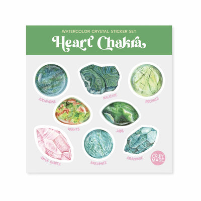 'Heart Chakra' Crystal Sticker Set