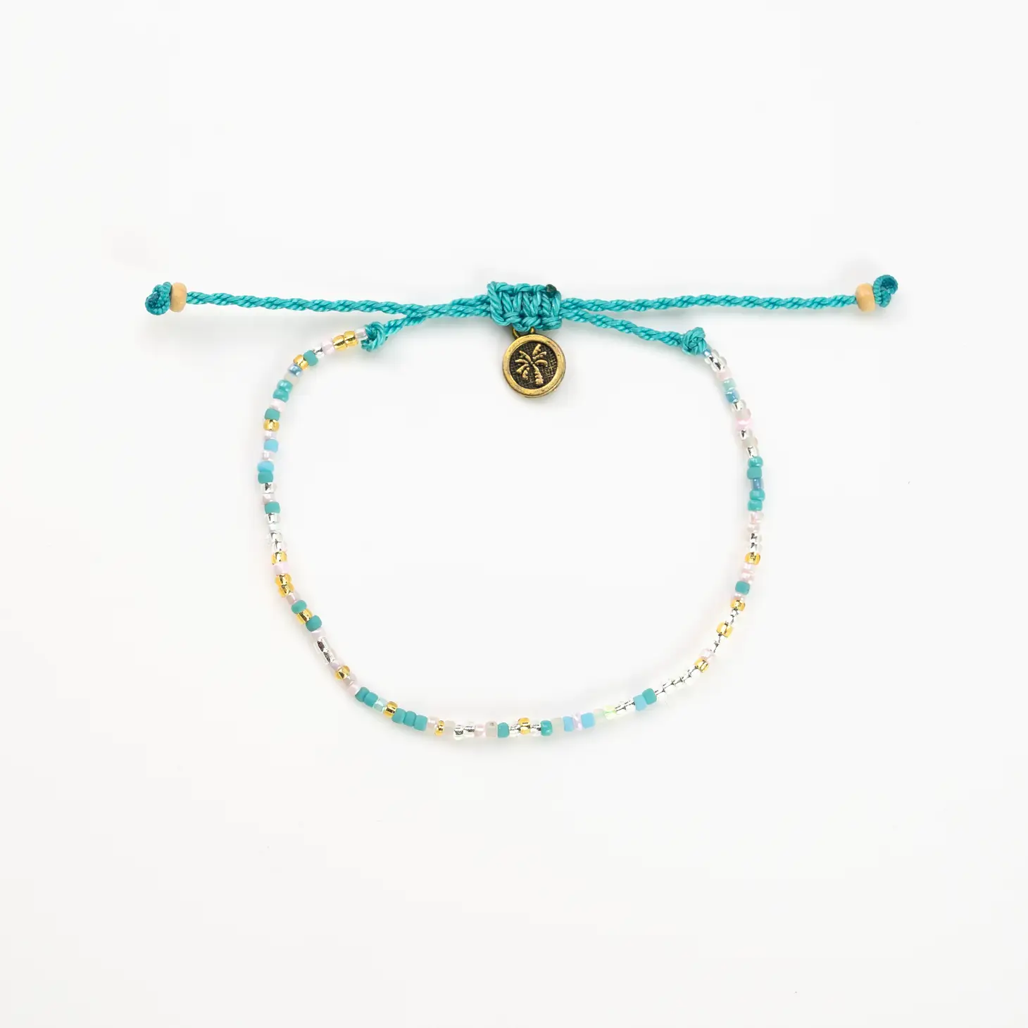 Teal Multi Mini Bead Anklet