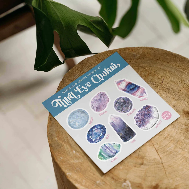 'Third Eye Chakra' Crystal Sticker Set