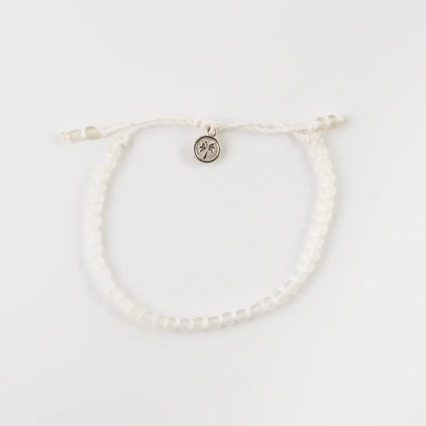 Cream Sea Glass Anklet