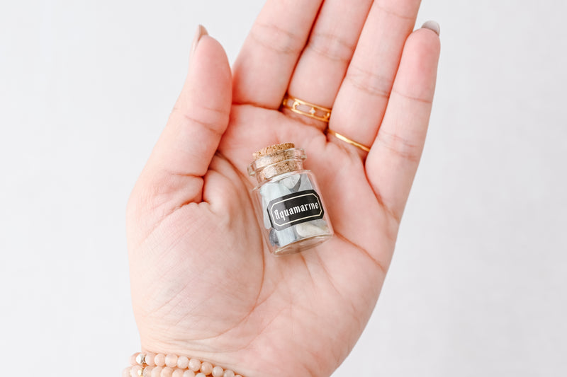 Aquamarine Mini Gem Bottle