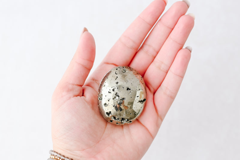 Pyrite Palm Stone