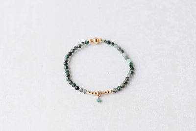 'My Own Path' Gold Emerald Bracelet