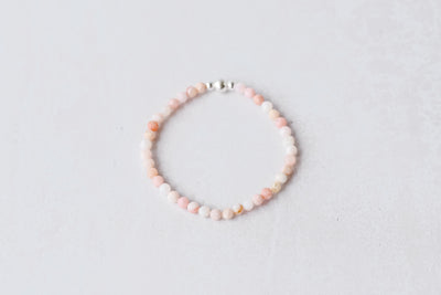 4mm Faceted Pink Opal Luxe Bracelet