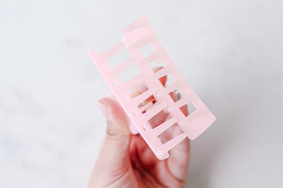 Large Lucent Rose Claw Clip