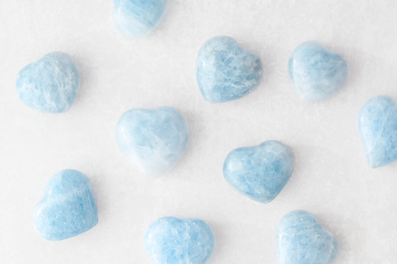 Small Blue Calcite Heart