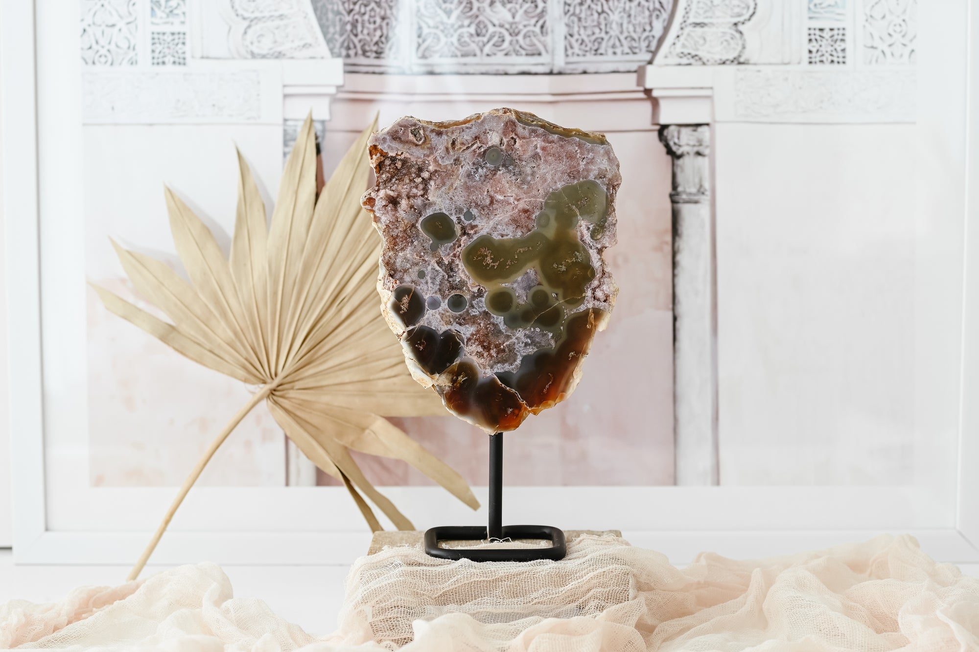 Pink Amethyst Collector's Slab on Stand 02