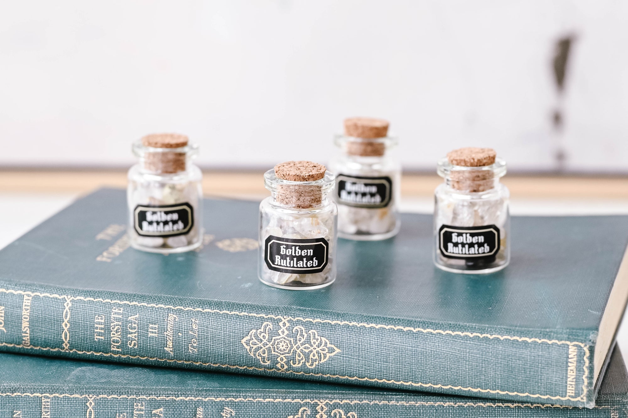 Golden Rutilated Quartz Mini Gem Bottle