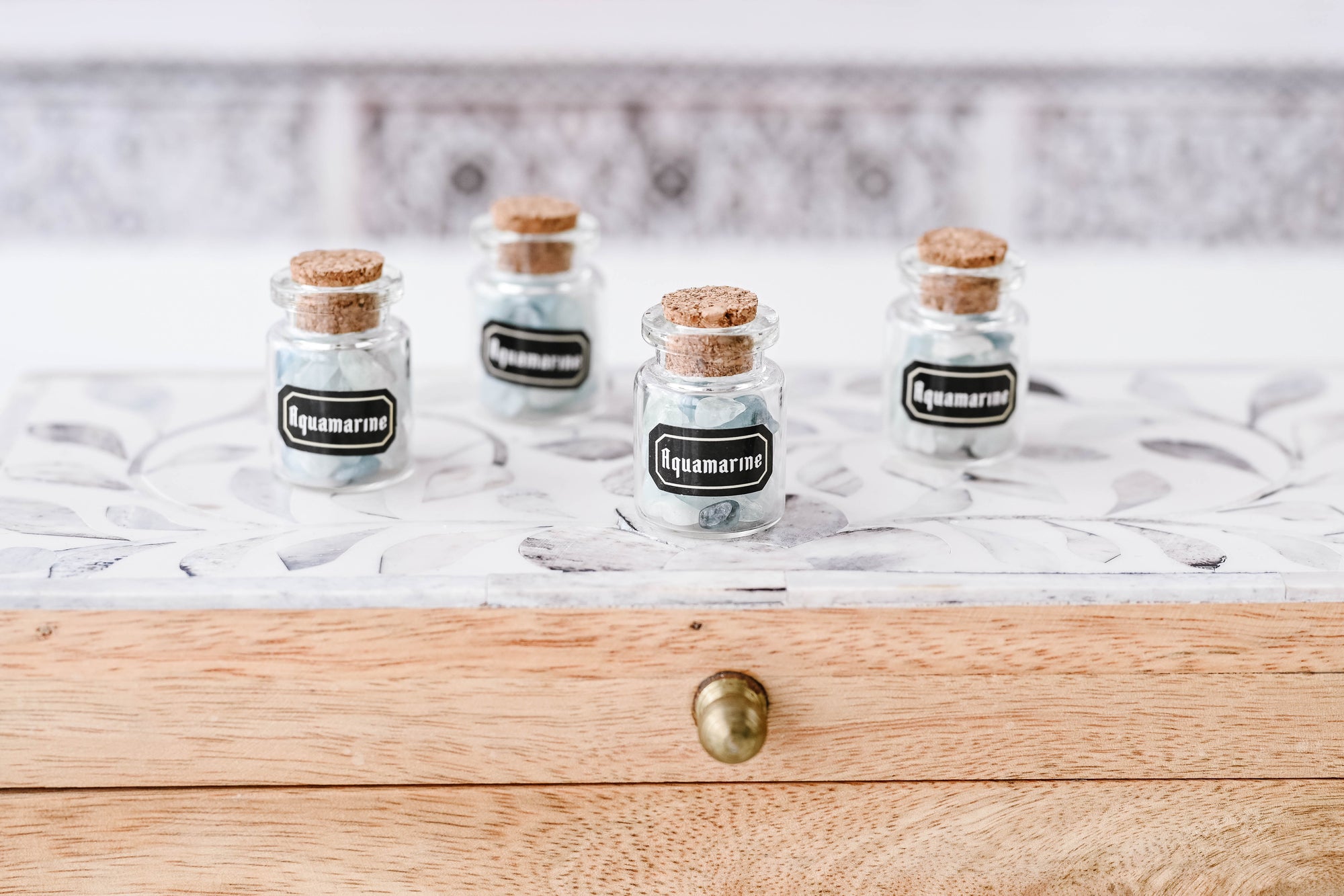 Aquamarine Mini Gem Bottle