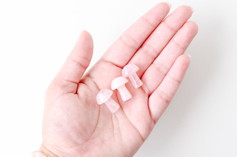 Mini Rose Quartz Mushroom