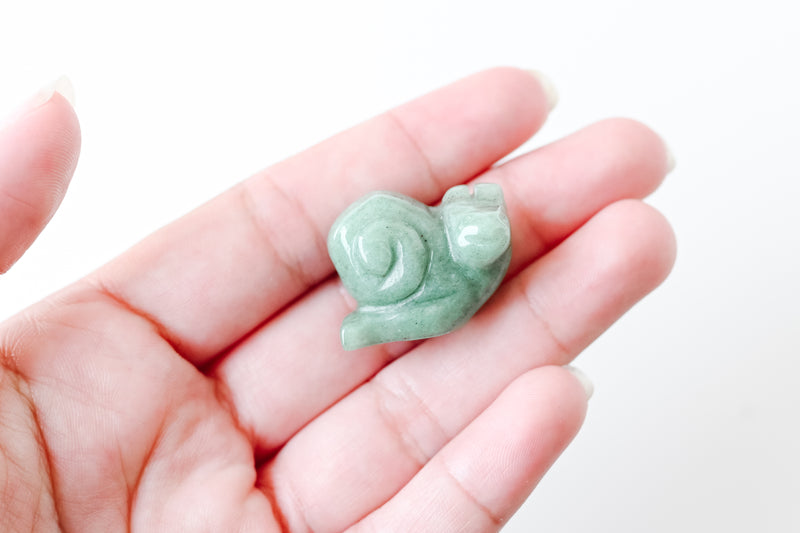 Mini Aventurine Snail