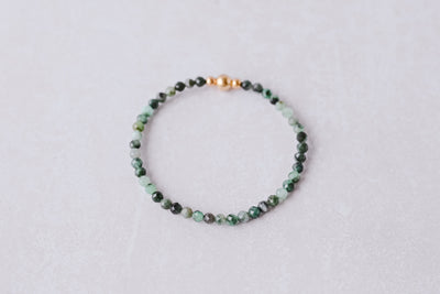 4mm Emerald Gold Accent Luxe Bracelet