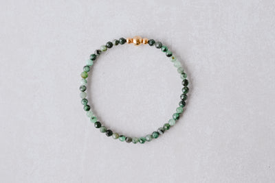 4mm Emerald Gold Accent Luxe Bracelet