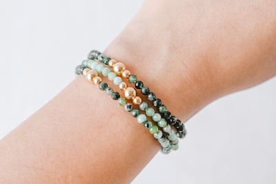 4mm Emerald Gold Luxe Bracelet