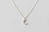 Tiny CZ Moon Necklace