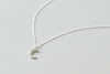 Tiny CZ Moon Necklace