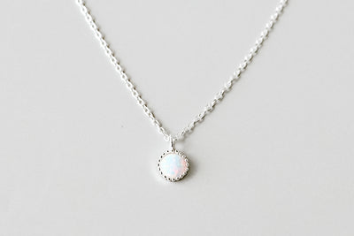 Tiny Opal Necklace