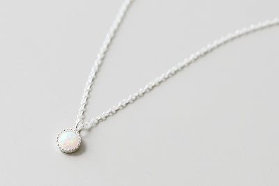 Tiny Opal Necklace