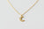 Gold Tiny Cz Moon Necklace