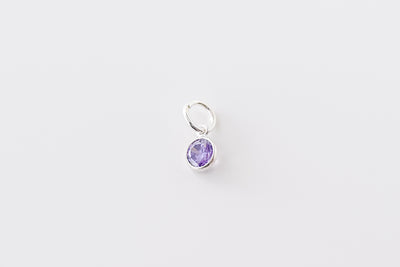 Perfect Fit Silver CZ Stone Charm