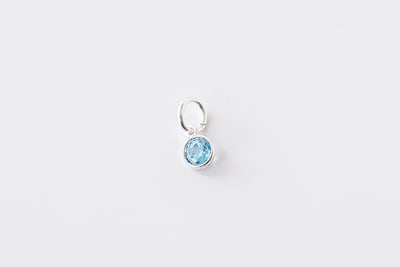 Perfect Fit Silver CZ Stone Charm