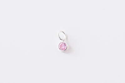 Perfect Fit Silver CZ Stone Charm