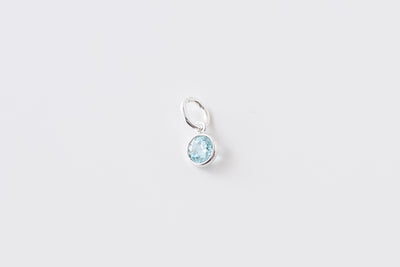 Perfect Fit Silver CZ Stone Charm