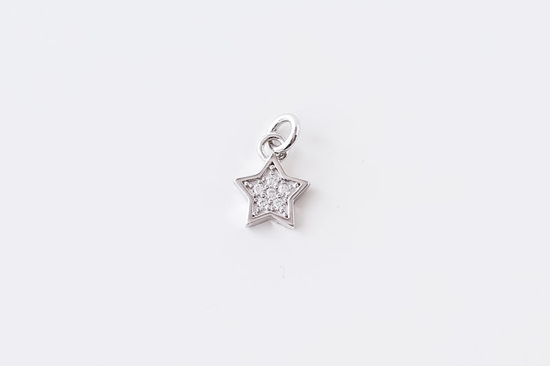 Perfect Fit Silver CZ Star Charm