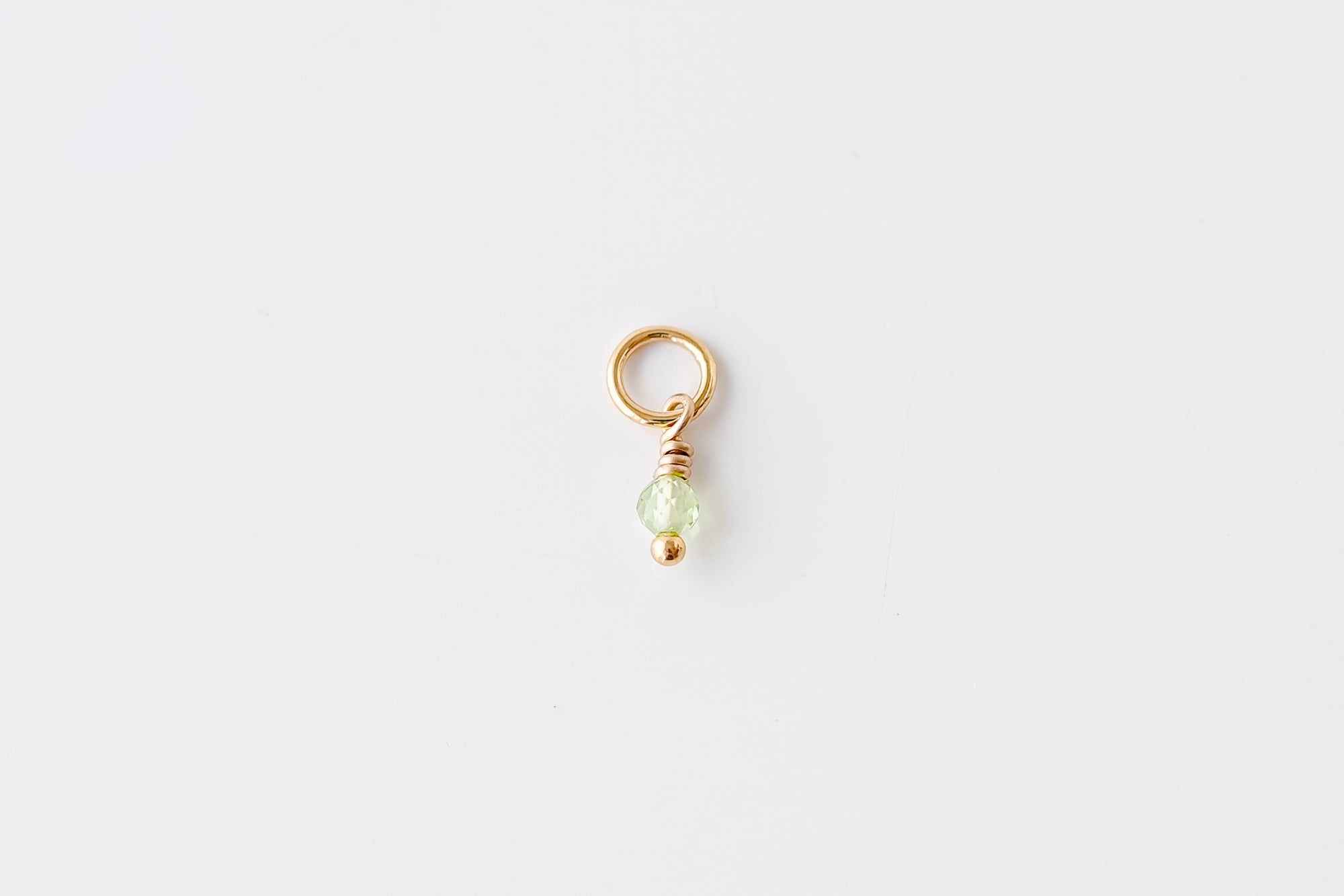 Perfect Fit Gold Filled Peridot Mini Drop Charm