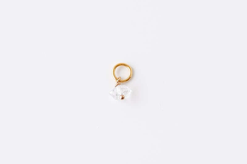 Perfect Fit Gold Filled Herkimer Mini Drop Charm