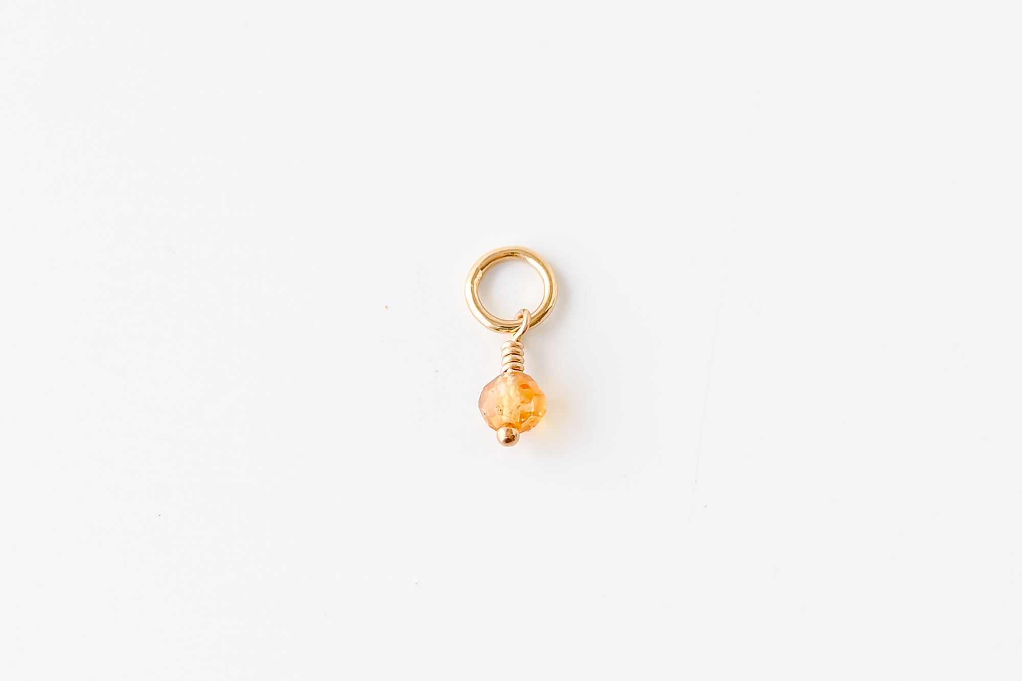 Perfect Fit Gold Filled Citrine Mini Drop Charm