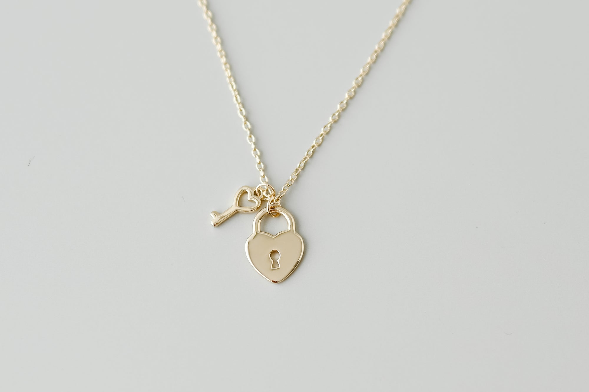 Gold Love Lock Necklace