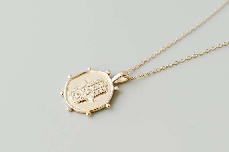 Gold Protection Talisman Necklace