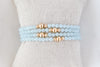 4mm Aquamarine Gold Luxe Bracelet