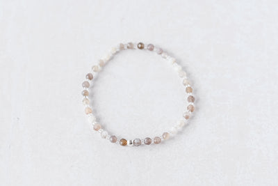 4mm Botswana Agate with Seed Bead Luxe Bracelet