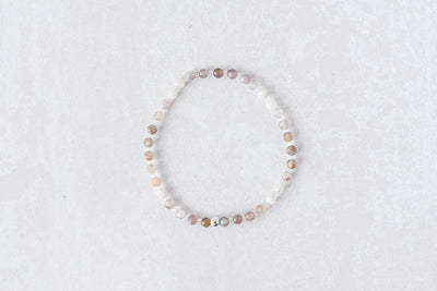 4mm Botswana Agate with Seed Bead Luxe Bracelet