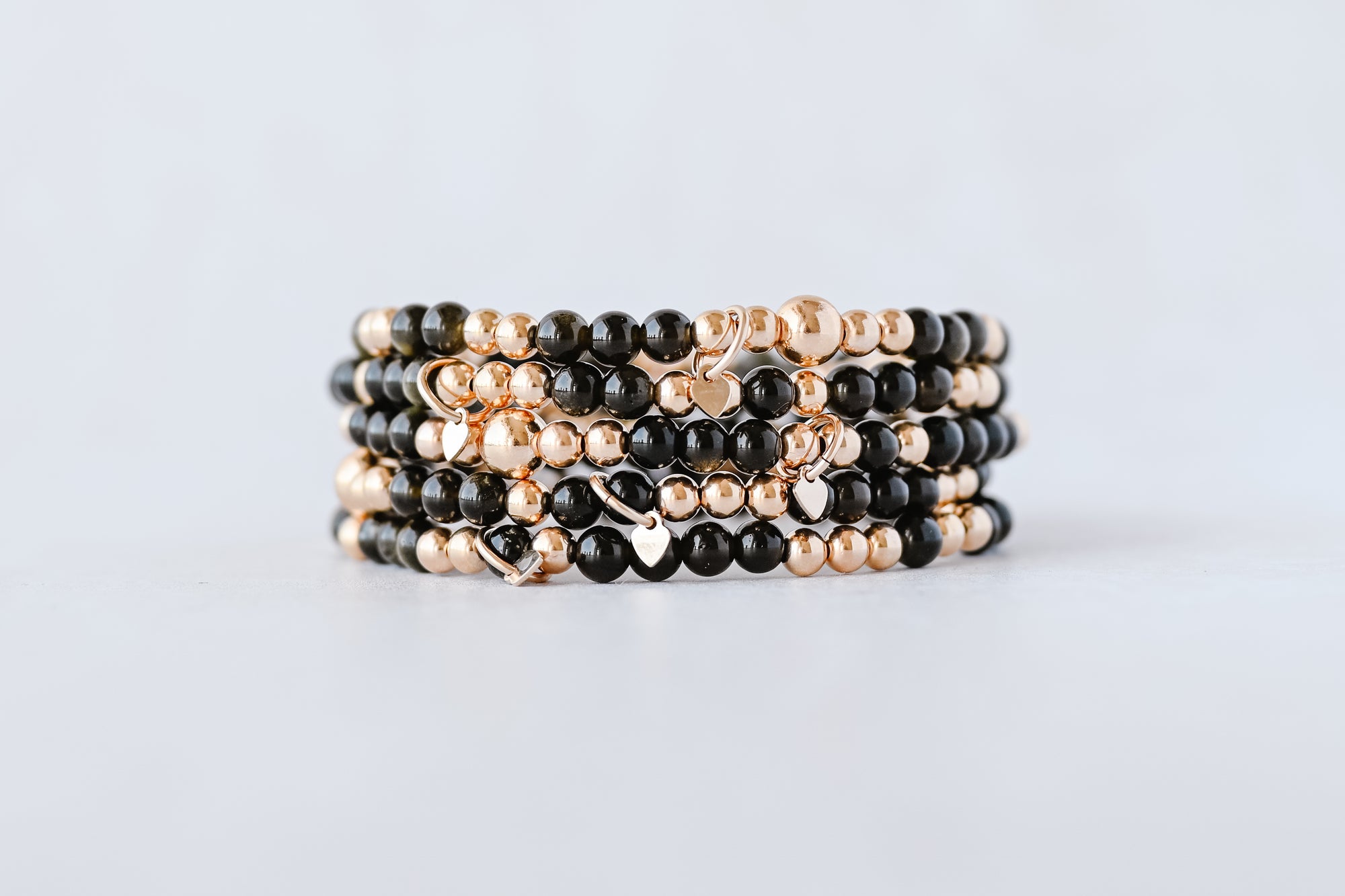 Golden Sheen Obsidian Gold Serendipity Bracelet