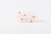 4mm Rose Quartz & Pearlescent Seed Beads with Gold Luxe Bracelet