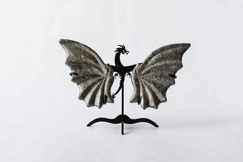 Pyrite Dragon Wings on Stand 01