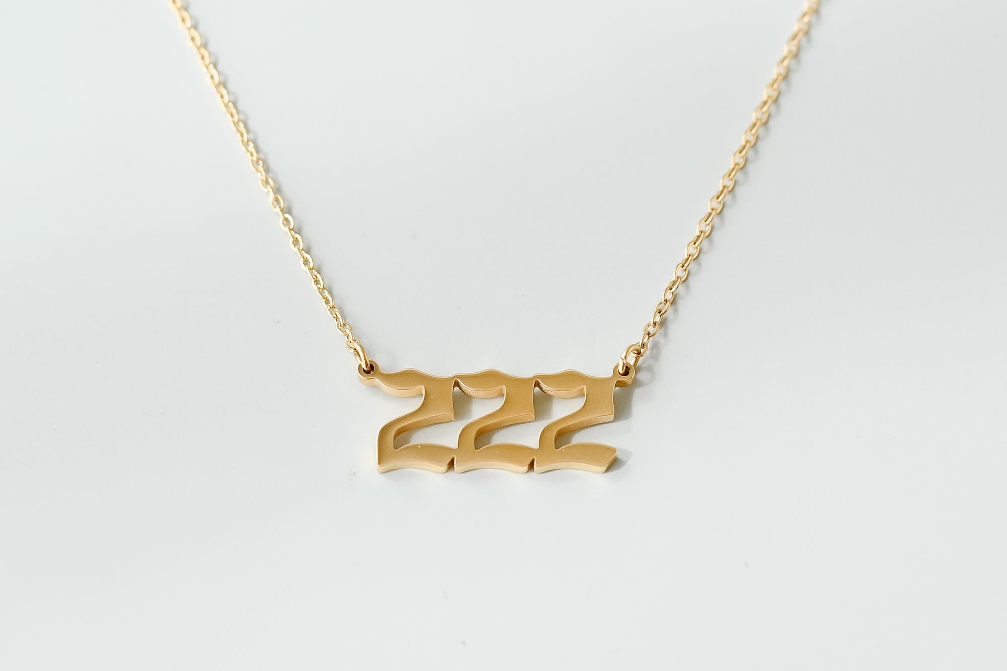 '222' Gold Angel Number Necklace