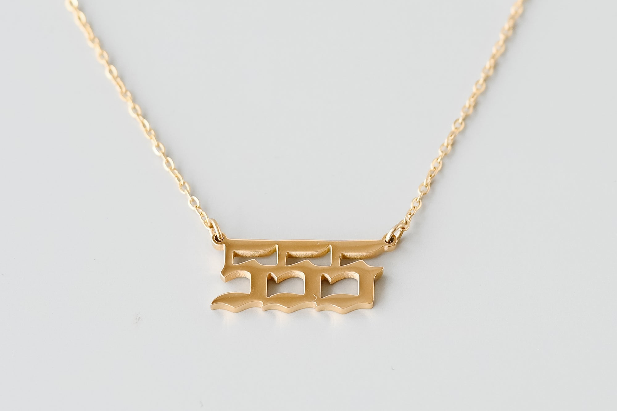 '555' Gold Angel Number Necklace