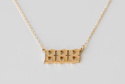 '888' Gold Angel Number Necklace