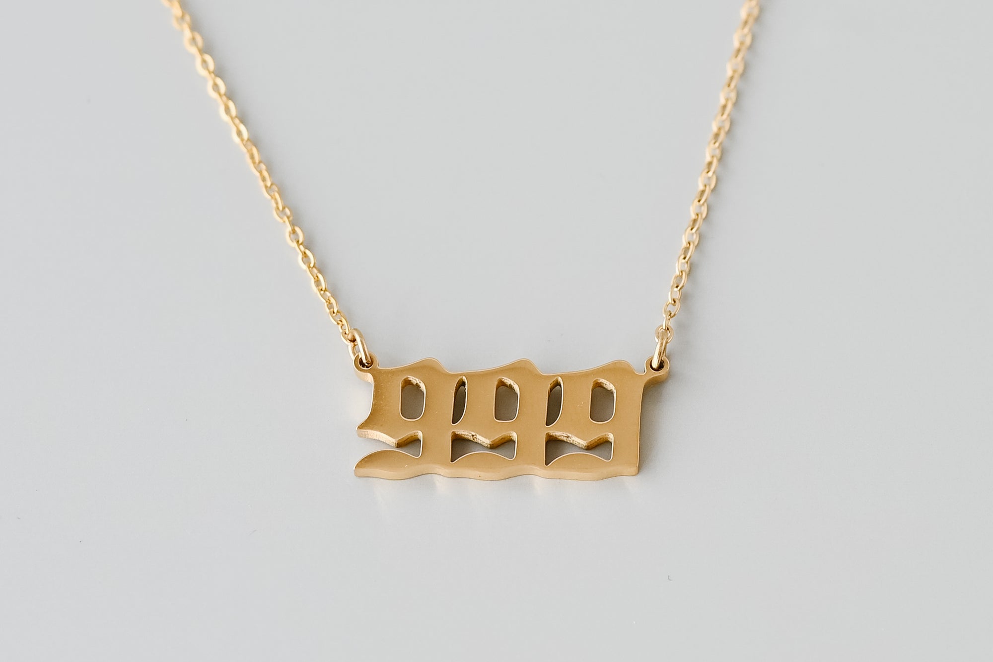 '999' Gold Angel Number Necklace