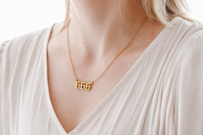 '666' Gold Angel Number Necklace