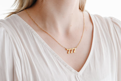 '777' Gold Angel Number Necklace
